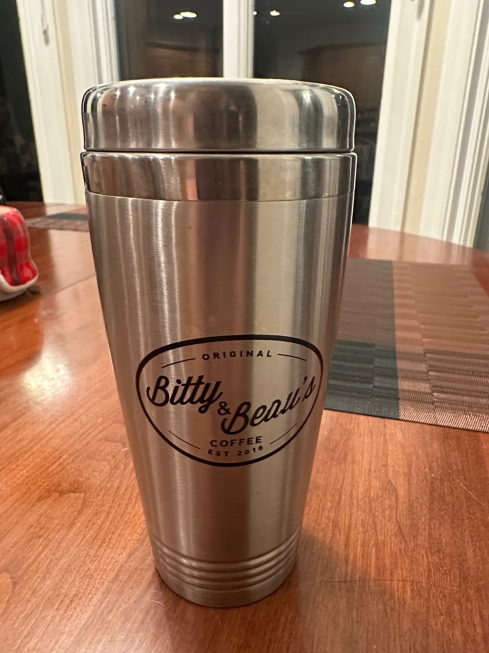 Stainless Steel Coffee Tumbler - Silver